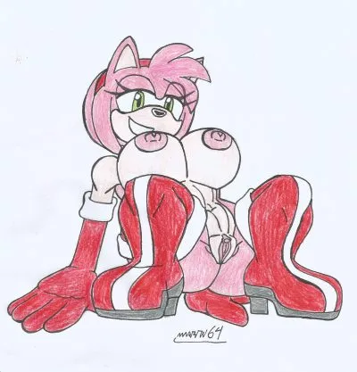 Amy rose — artwork by marlon64