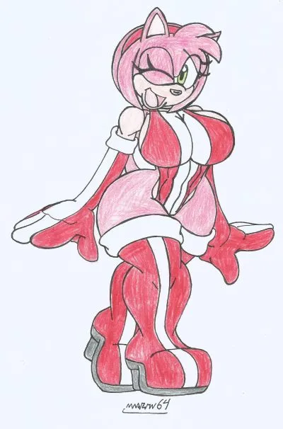 Amy rose — artwork by marlon64