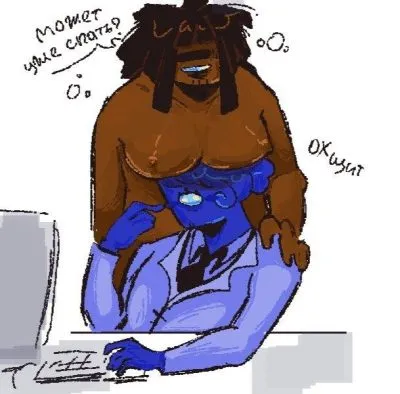 Blue (among us) — artwork by Matthewk