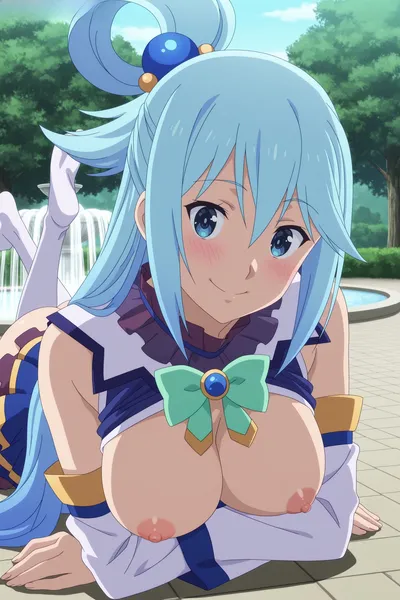 Aqua (konosuba) — artwork by digitalwaifugallery