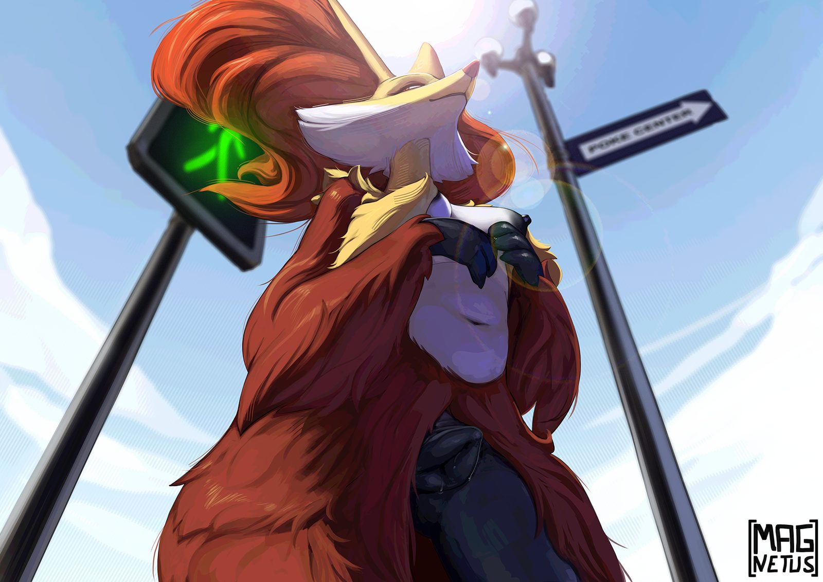 Delphox — artwork by magnetus