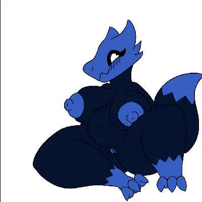 Blue lizard (rain world) — artwork by iloveslutyshortstax