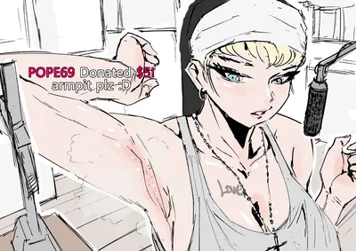1girls, armpits — artwork by pizzlet