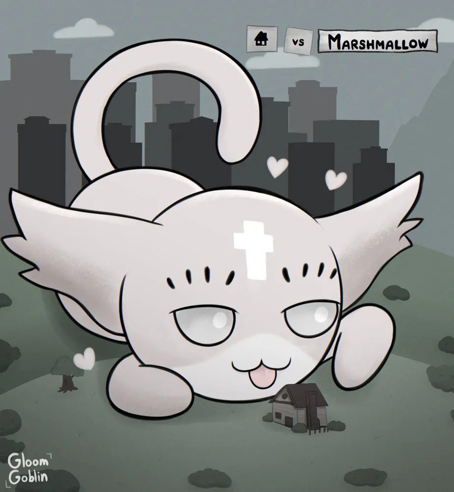 Marshmallow (mewgenics) — artwork by FuckYouLogin