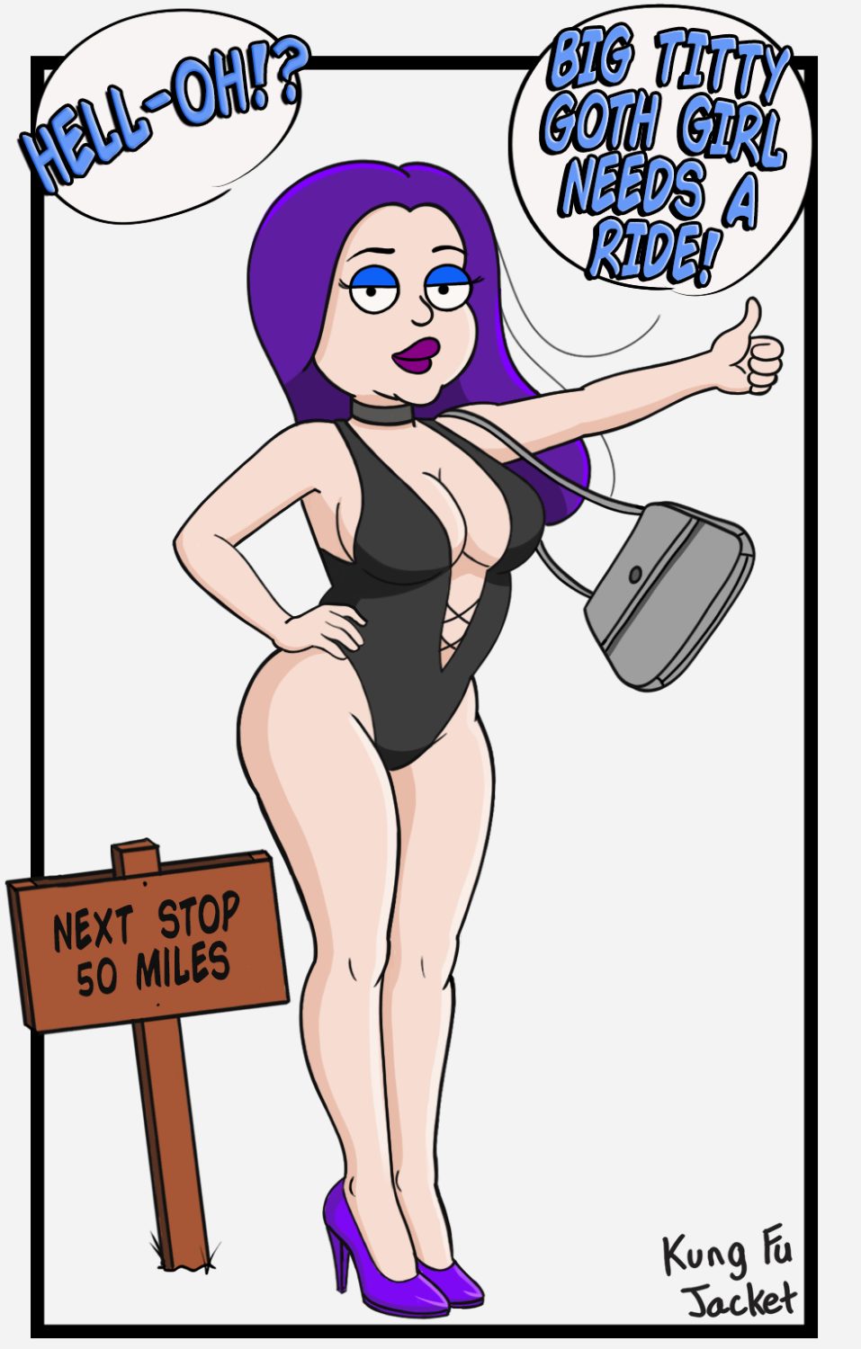 Big tiddy goth gf — artwork by Willer_