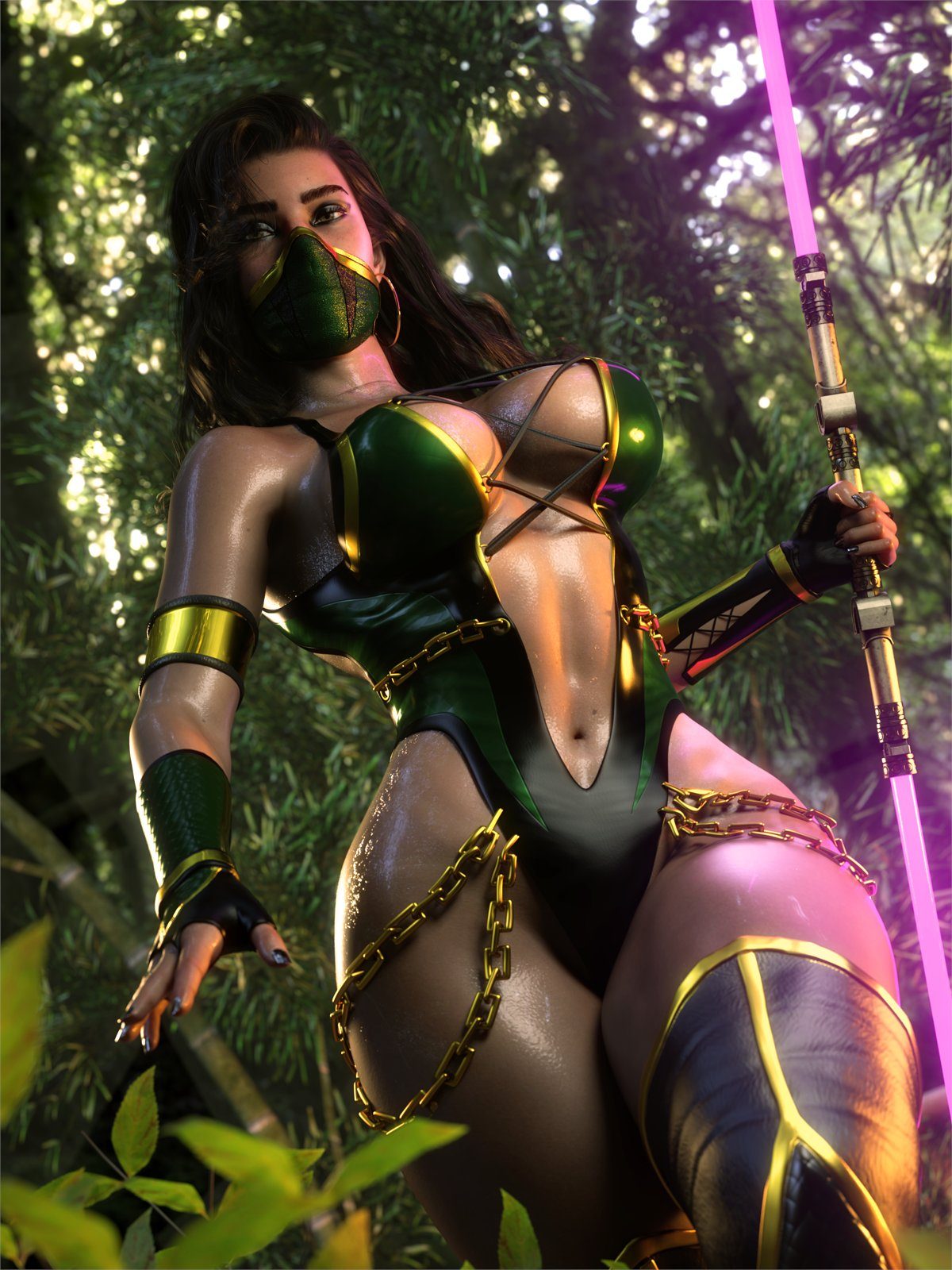 Jade (mortal kombat) (cosplay) — artwork by word2