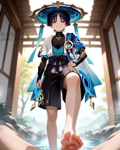 Scaramouche (genshin impact) — artwork by notNPC
