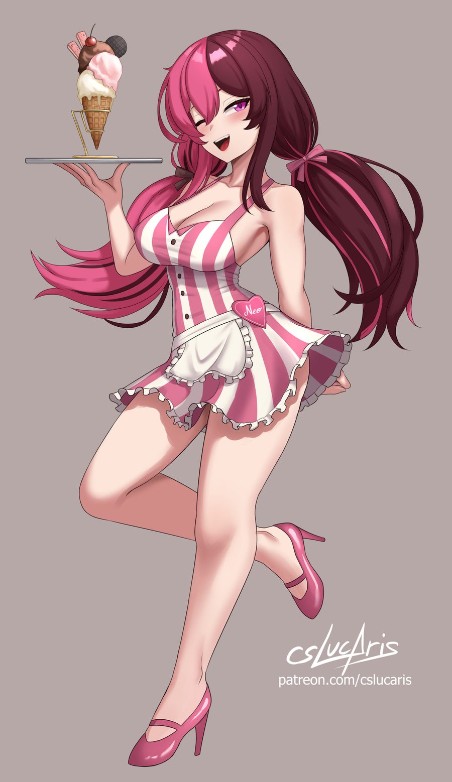 Neo (rwby) - artwork by cslucaris