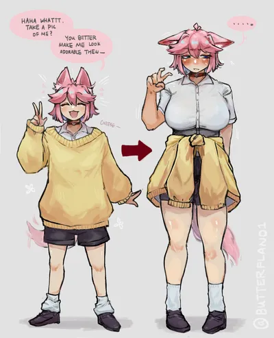 Big breasts, big butt — artwork by butterflan01