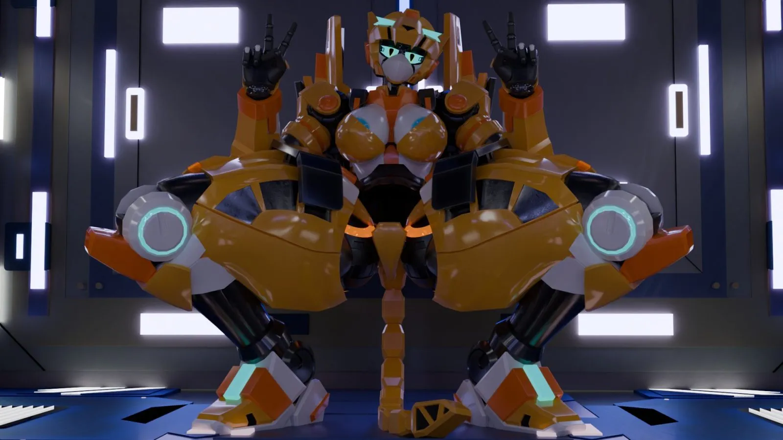 Tachi (metal cardbot) — artwork by soundpunk501