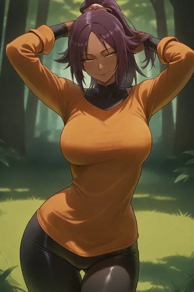 Shihouin yoruichi — artwork by OppaiOasis