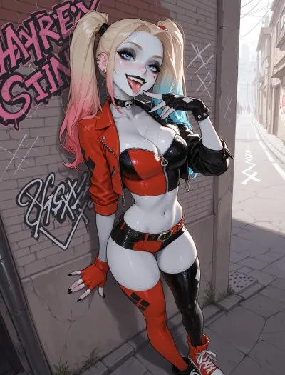 Harley quinn — artwork by ecchipeachi