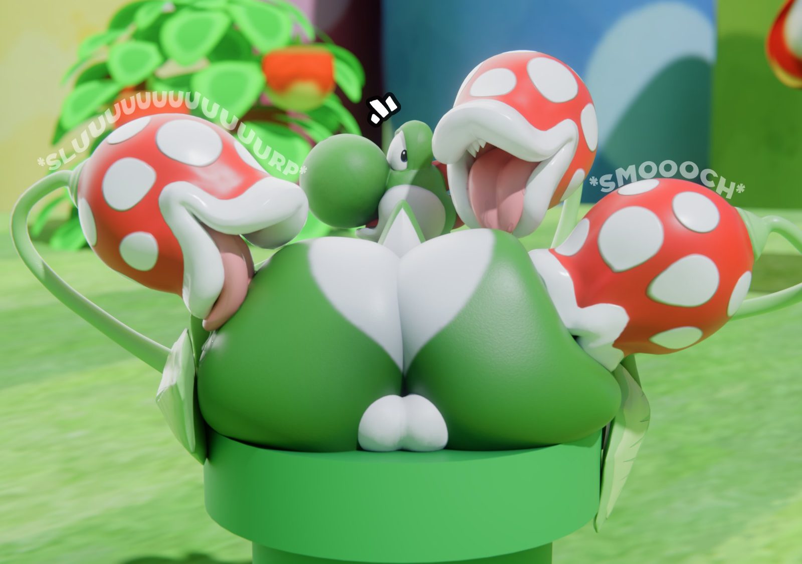 Piranha plant — artwork by supasuparare