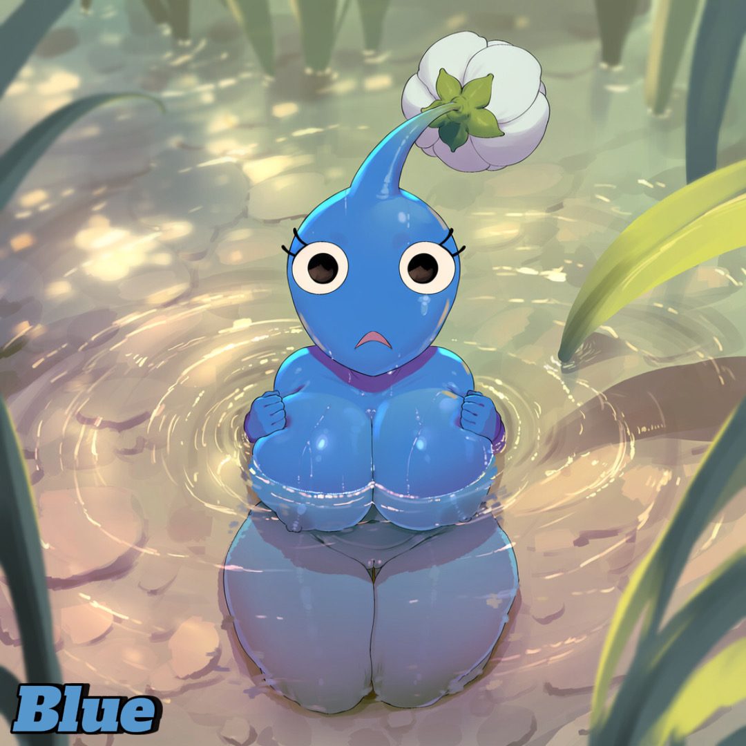 Blue pikmin — artwork by badendbat (artist)