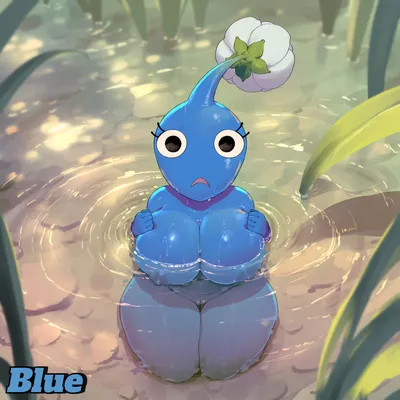 Blue pikmin — artwork by badendbat (artist)