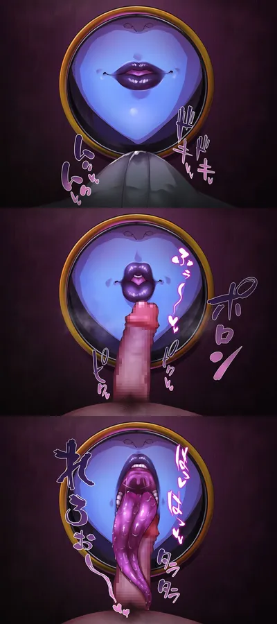 1boy1girl, big lips - artwork by tanemoshi