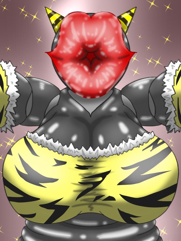 Big breasts, big lips — artwork by Torothecat
