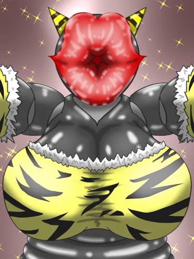Big breasts, big lips — artwork by Torothecat