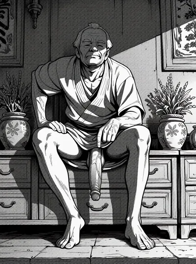 1boy, big penis — artwork by huge_bat