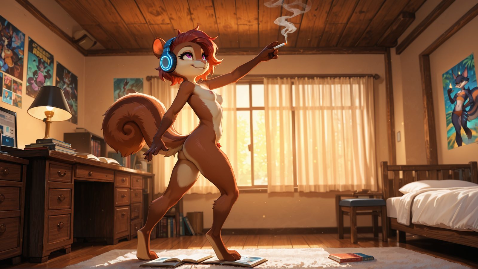 Anatomically correct, dormitory — artwork by FurryBreasts