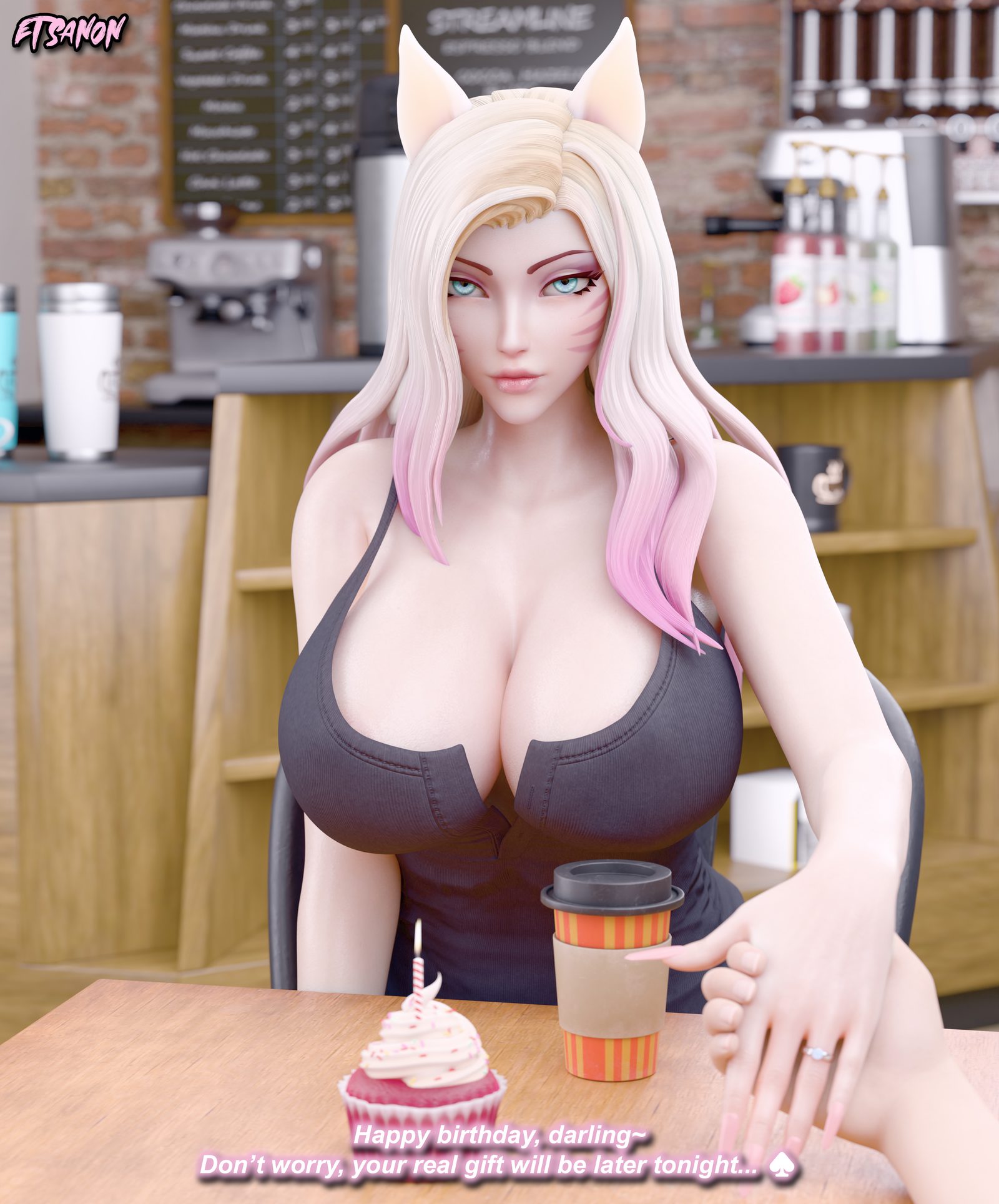 Ahri — artwork by etsa