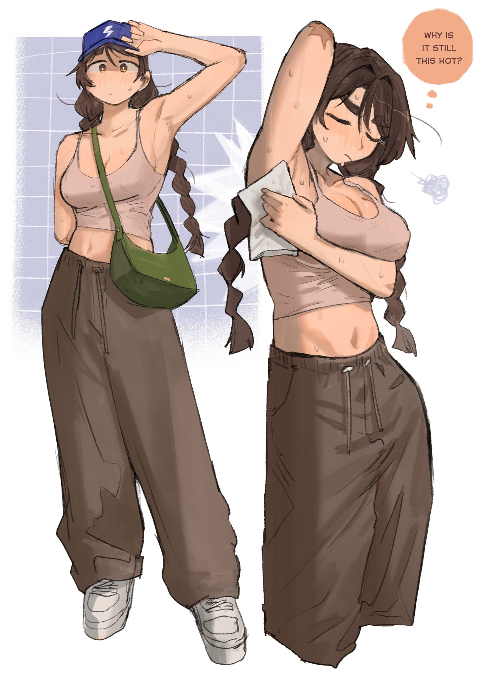 1girls, amputee — artwork by akiko