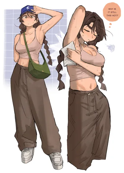 1girls, amputee — artwork by akiko