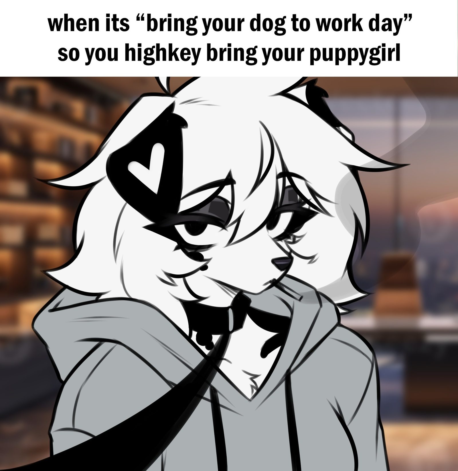 Anthro, domestic dog — artwork by lapalilpup
