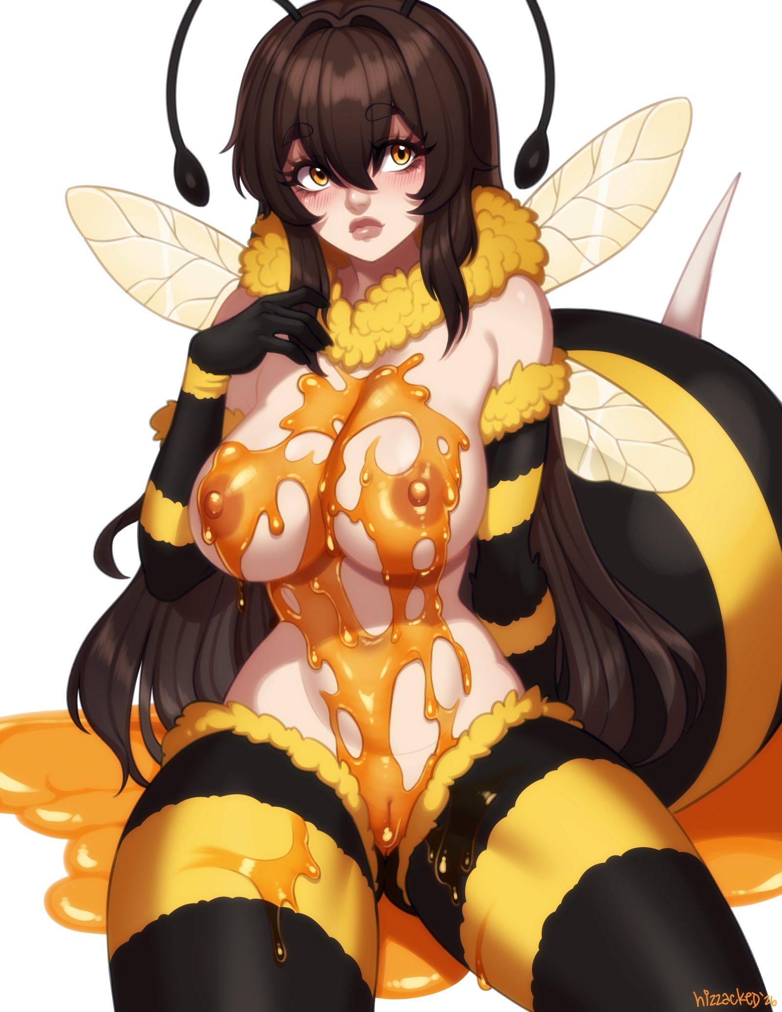 1girls, abdomen — artwork by hizzacked