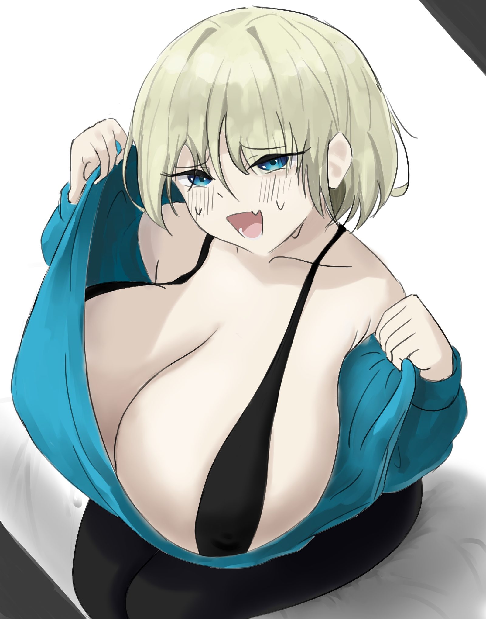 Big breasts, blonde hair — artwork by Nndcc
