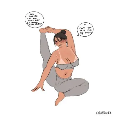 Yoga milf — artwork by cyberpawzz