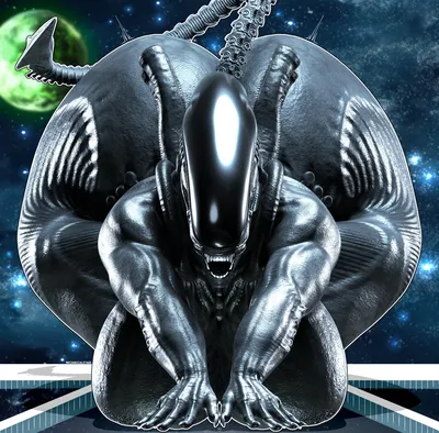Female xenomorph — artwork by mechanicalstage