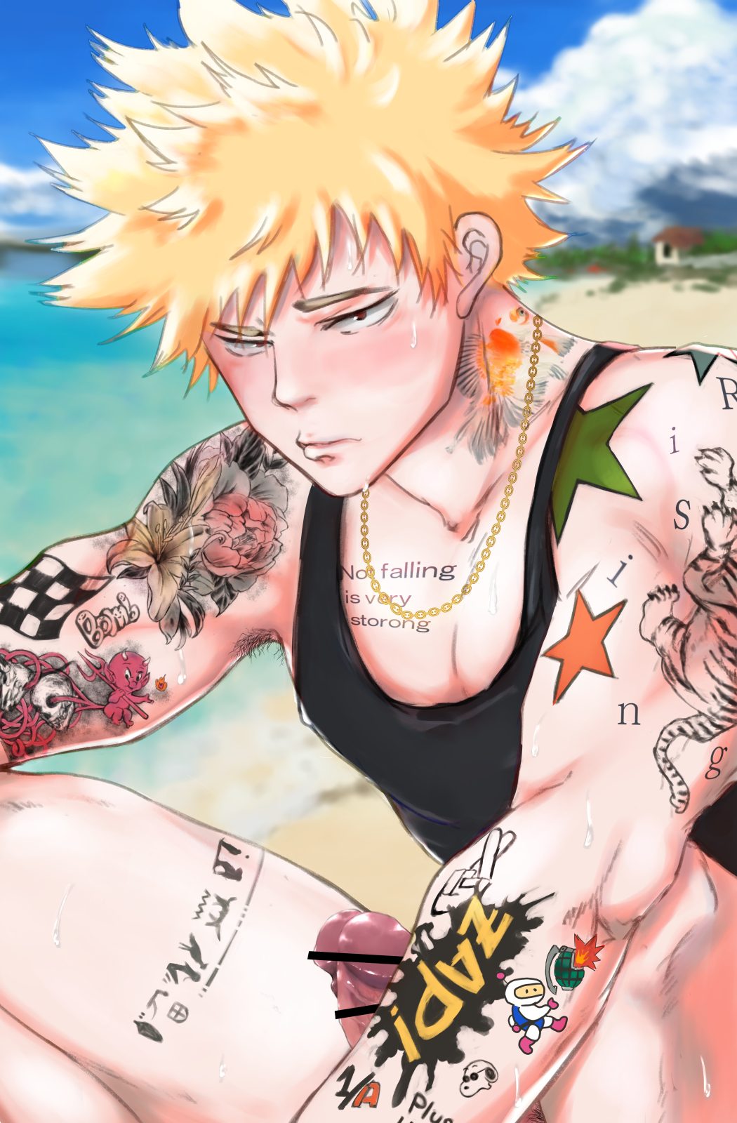 Katsuki bakugou — artwork by silverringsings