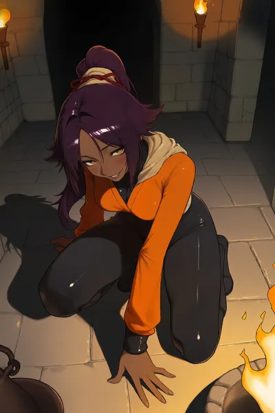 Shihouin yoruichi — artwork by waifuempire