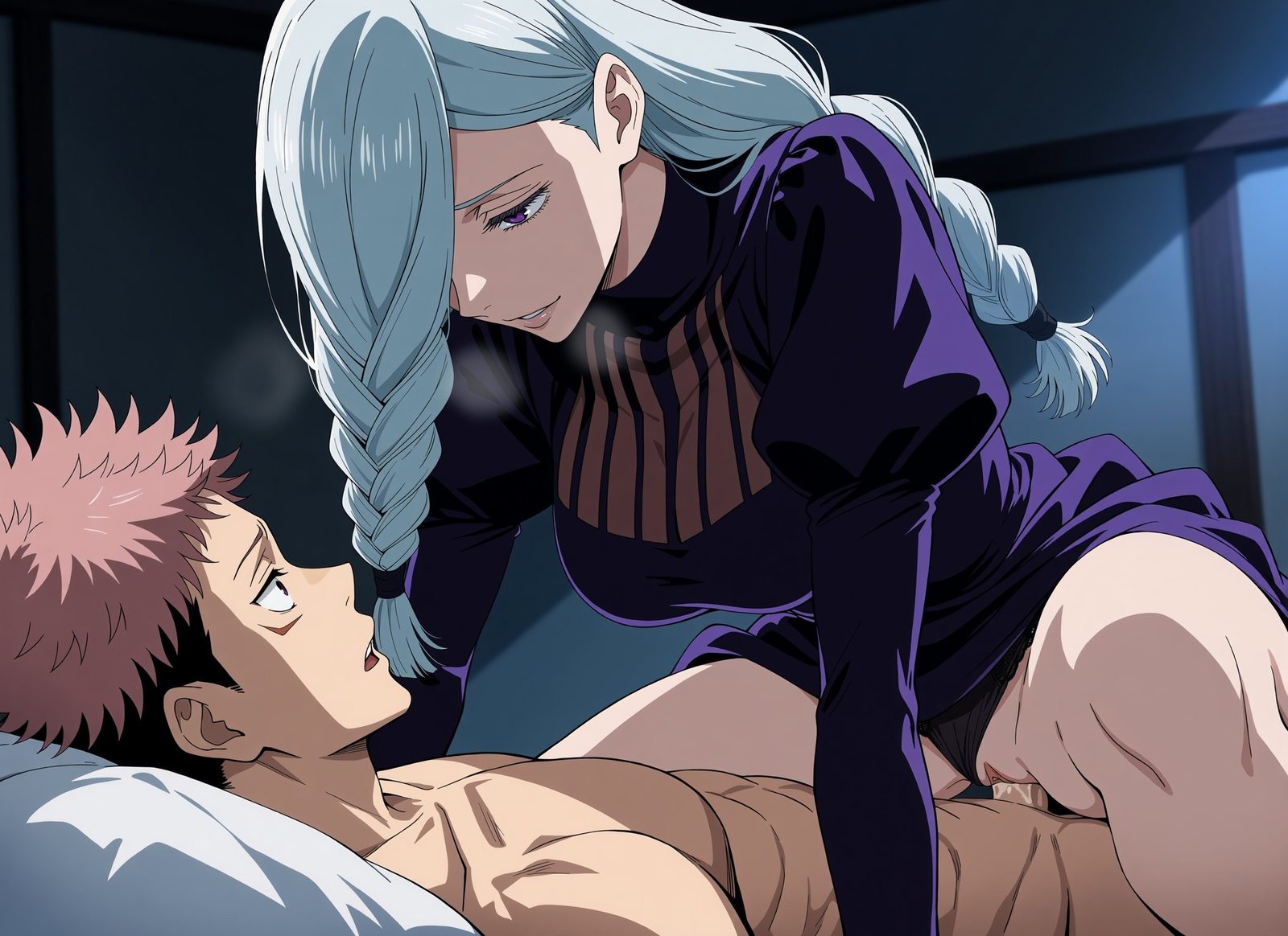 1boy, 1girl — artwork by morikoi