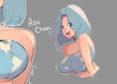 Earth-chan - artwork by cake  heaven