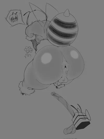 Bee (minecraft) - artwork by EIwisks