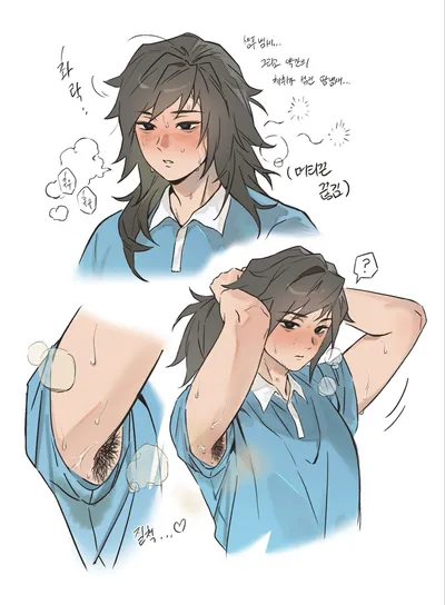 Armpit hair, armpits - artwork by uuuura