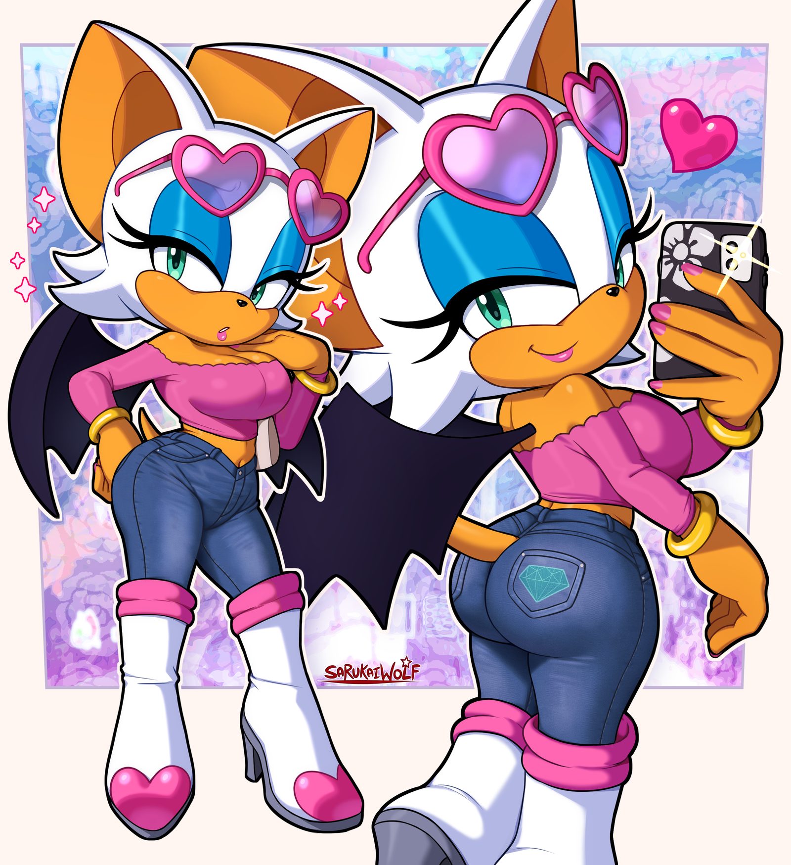 Rouge the bat — artwork by sarukaiwolf
