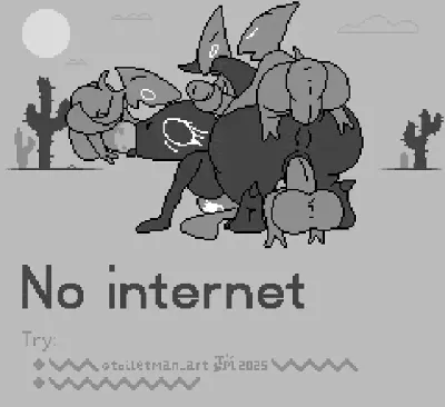 Dinosaur (google chrome) — artwork by toilet man
