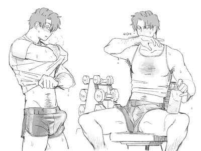 Armpit hair, bulge - artwork by Opabinia