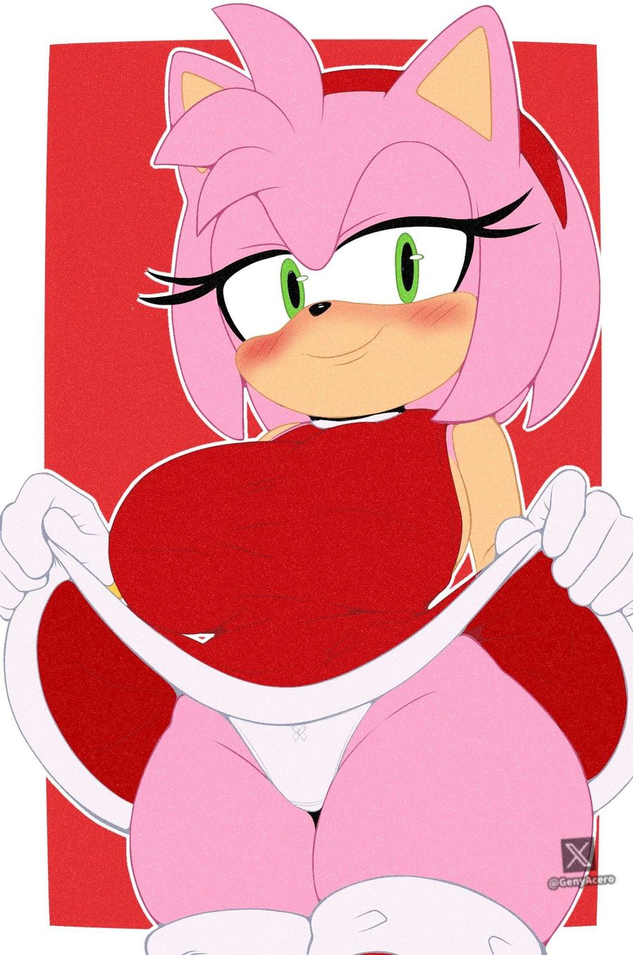 Amy rose — artwork by genyacero