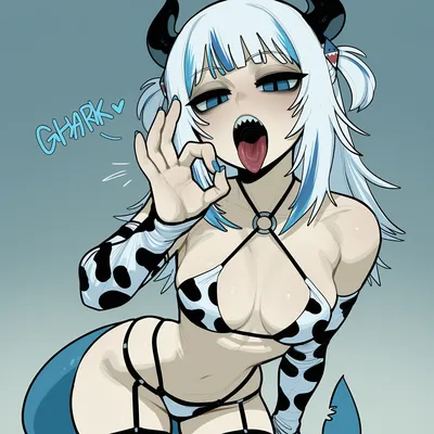 Gawr gura — artwork by Kollobok7