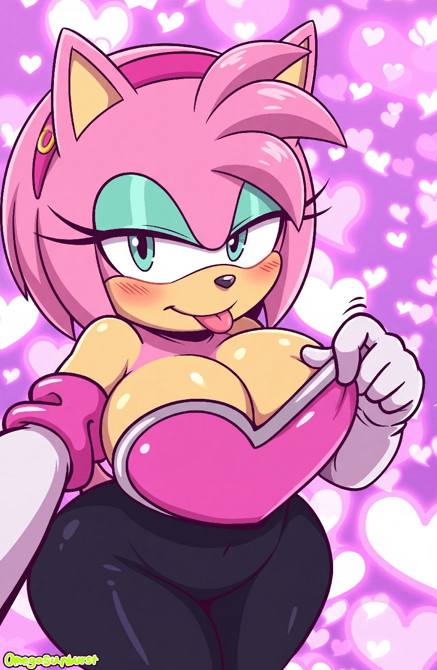 Amy rose — artwork by omegasunburst