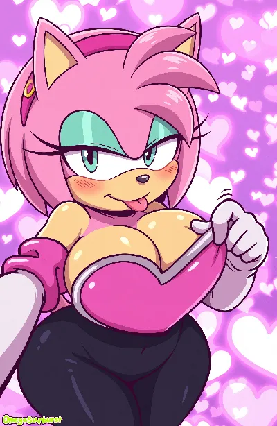 Amy rose — artwork by omegasunburst
