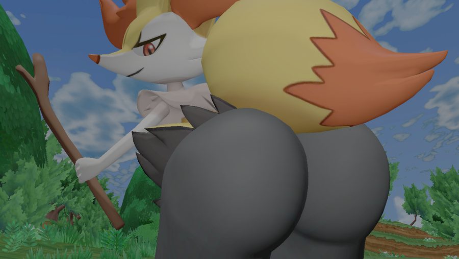 Braixen — artwork by skulltronprime969