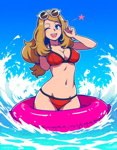 Serena (pokemon games) — artwork by FristiStains