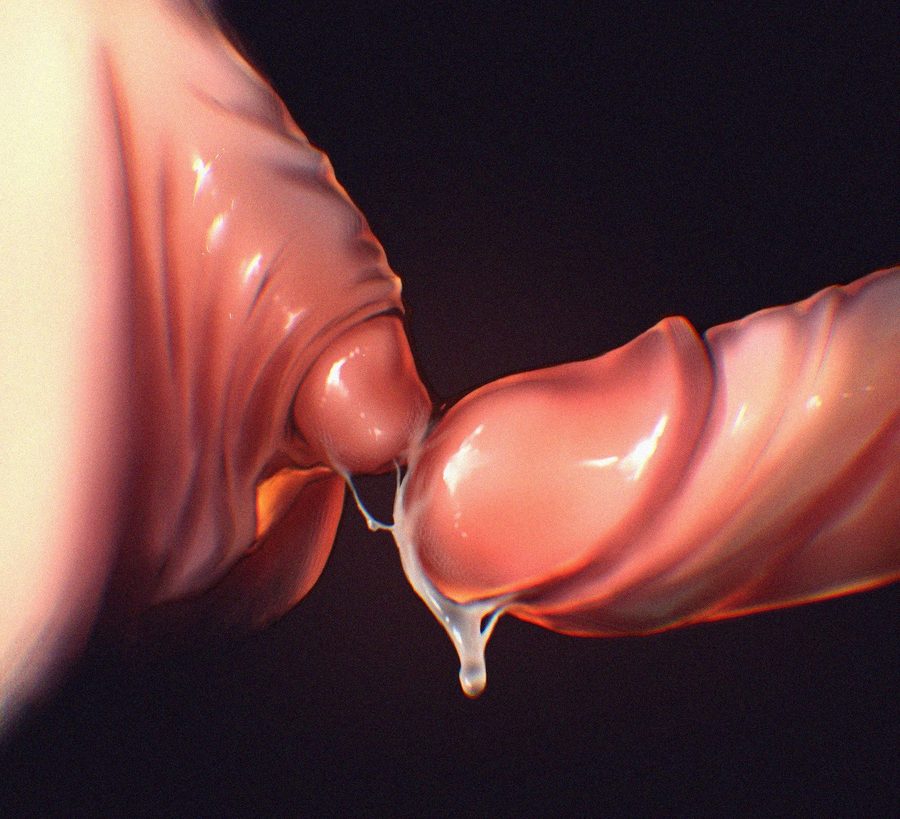 Clitoral hood, clitoris — artwork by sharingneed