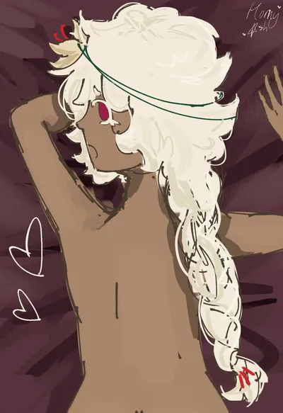 White lily cookie — artwork by HornyAsh47