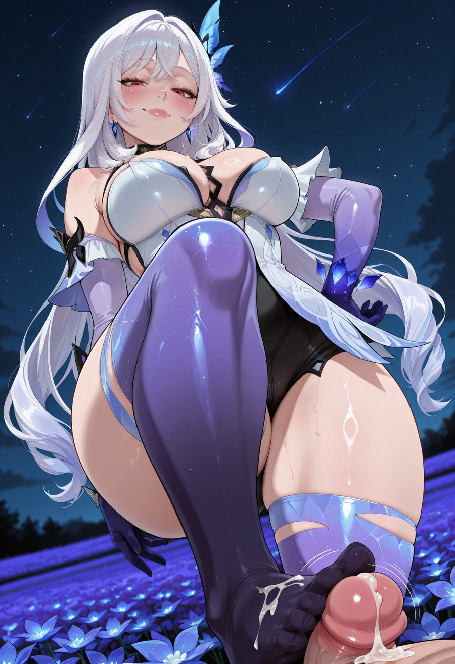 Skirk (genshin impact) — artwork by futarush